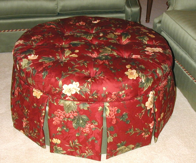 New construction - tufted round ottoman