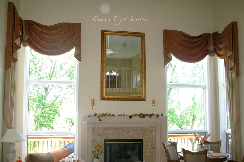 Tall stately swags and panels.