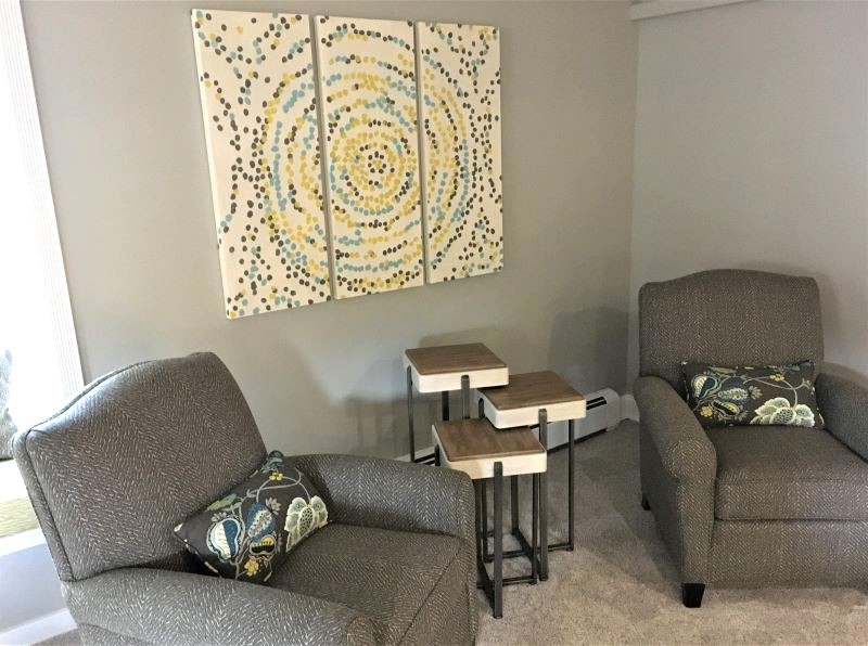 Canvas abstract painting for the Sigma Kappa house.