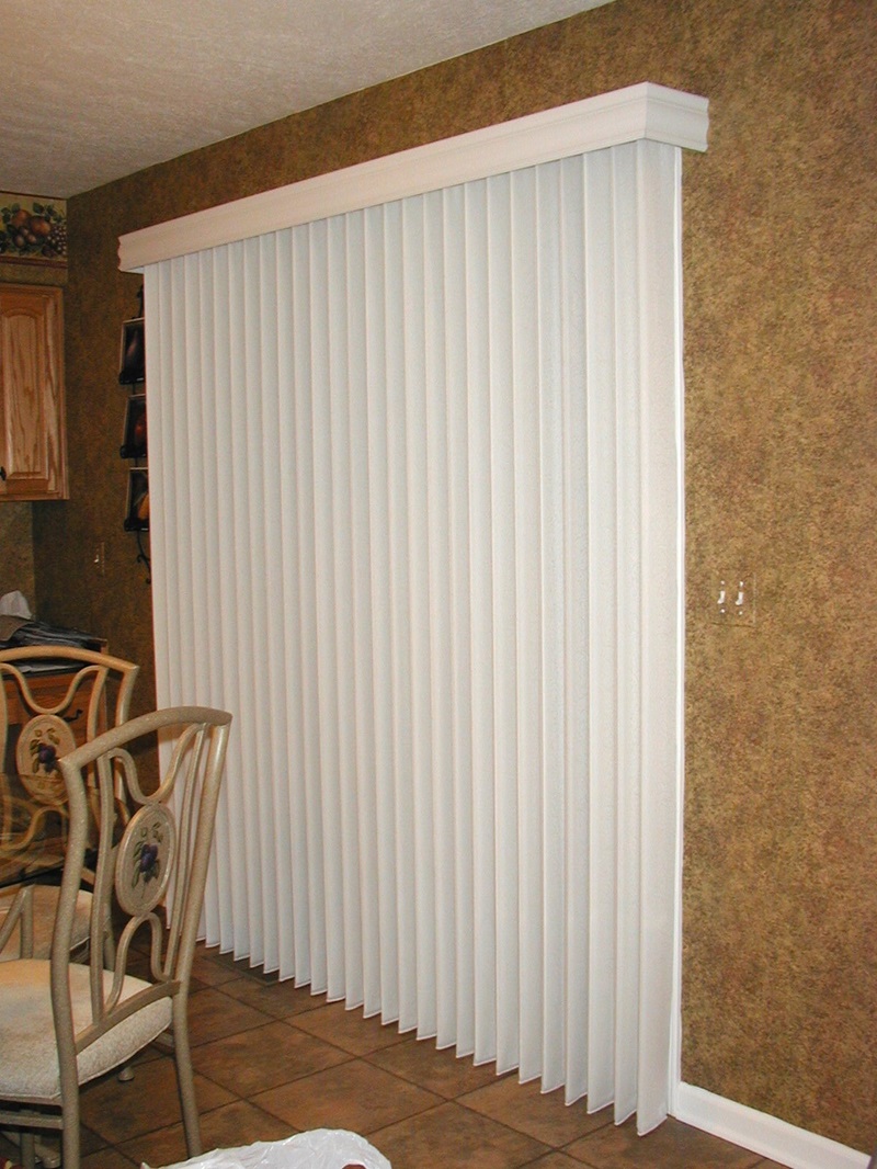 AdoWrap, a vertical blind wrapped in washable sheer fabric.
