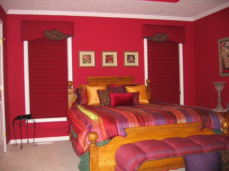 Hunter Douglas Vignette with room darkening lining.