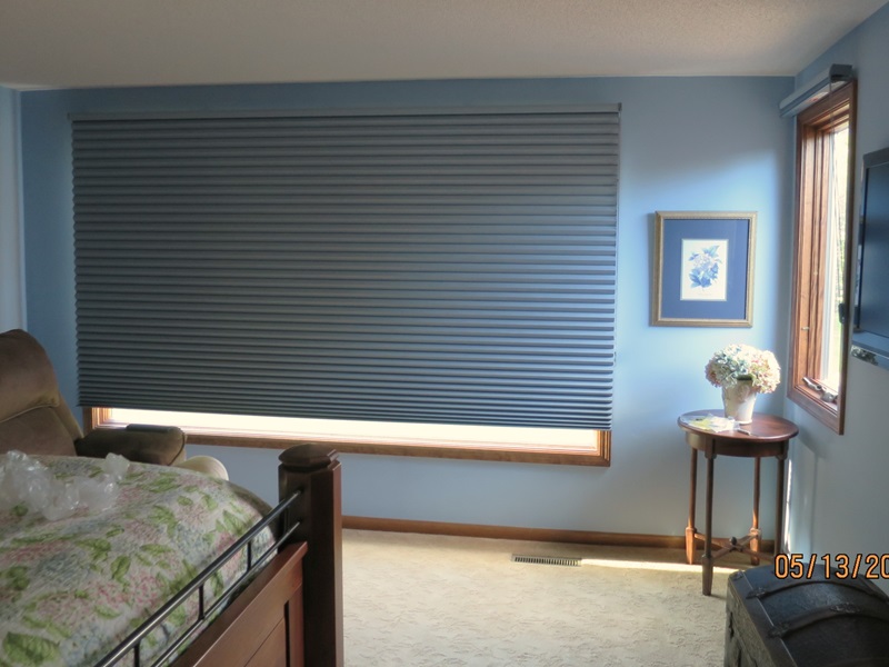 Hunter Douglas Duette Shade with room darkening for bedroom.