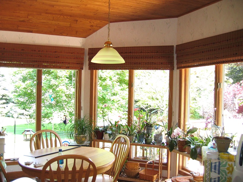 Provenance Roman Shades, Hunter Douglas, breakfast room.