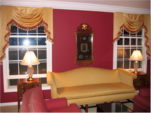 Beautiful reupholstered couch for formal sitting room.